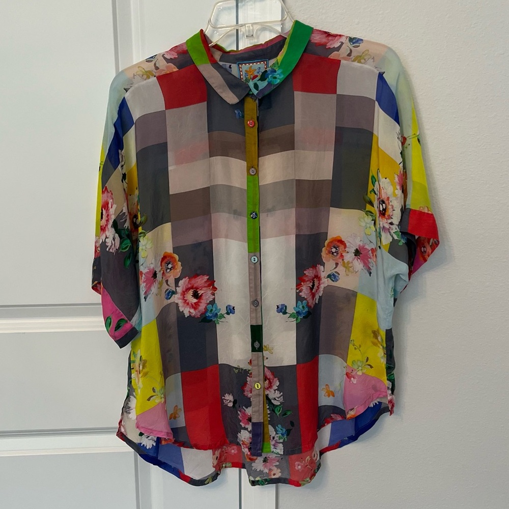 Johnny Was Block Lynn Shirt - Picture 2 of 14